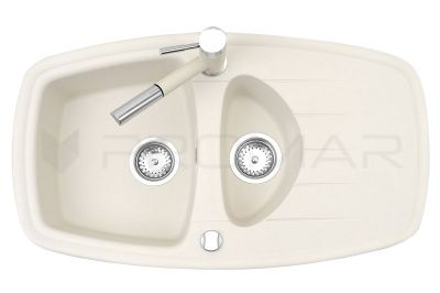 Zlewozmywak granitowy półtorejkomorowy Virgo